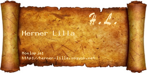 Herner Lilla névjegykártya